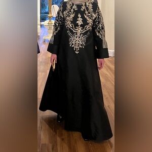 Elegant Black Embroidered Dress